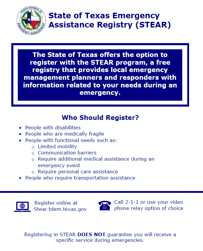 STEAR Registration One Page Flier